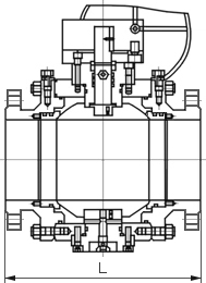 鍛鋼固定球閥結構圖