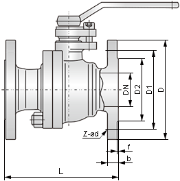 蒙乃爾合金球閥結(jié)構(gòu)圖